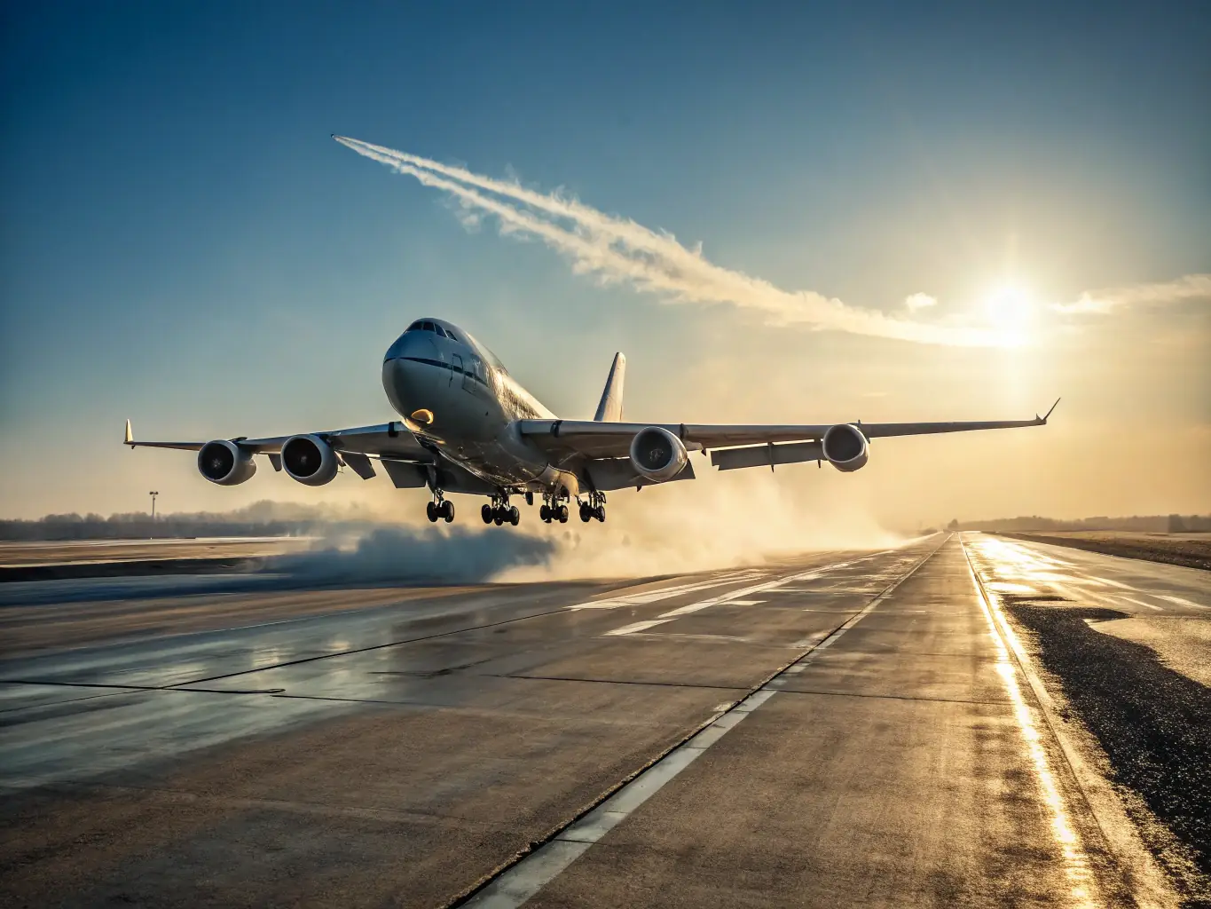 A cargo plane taking off, symbolizing Mekongzon's multimodal transportation solutions for rapid movement of excise goods and high-value cargo across borders.